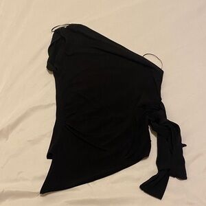 Elegant Black Asymmetrical Top